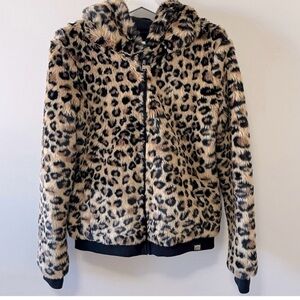 Victoria’s Secret PINK Leopard Print Faux Fur Jacket